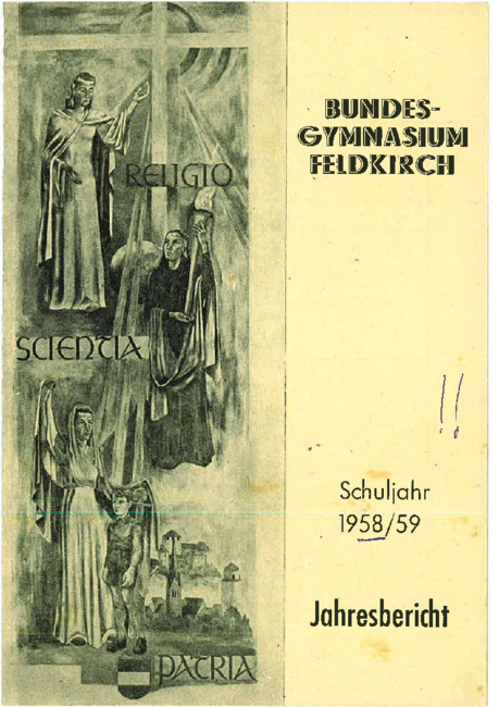 Jahresbericht 1958-1959 Deckblatt