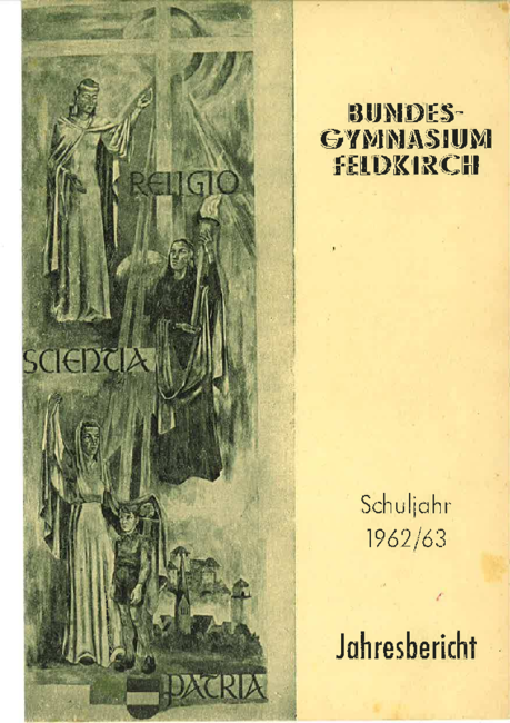 Jahresbericht 1962-1963 Deckblatt